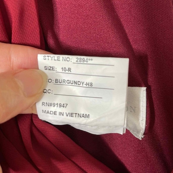 NEW Dessy Collection Surplice Ruched Chiffon Gown Size 10 - Picture 4 of 5